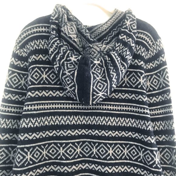 Hollister Navy Gray Fairisle Hoodie - Size S - Picture 5 of 7
